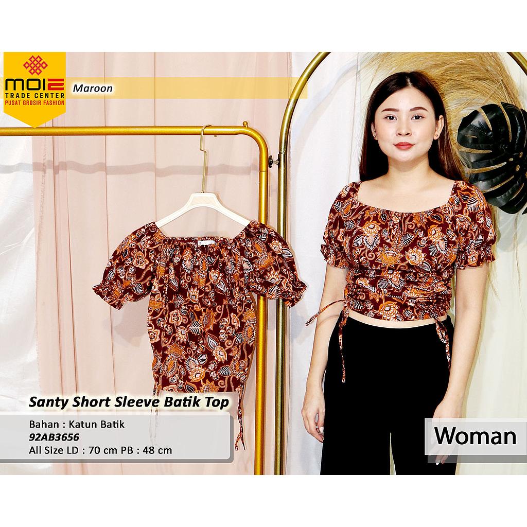 santy short sleeve batik top(AB3656)