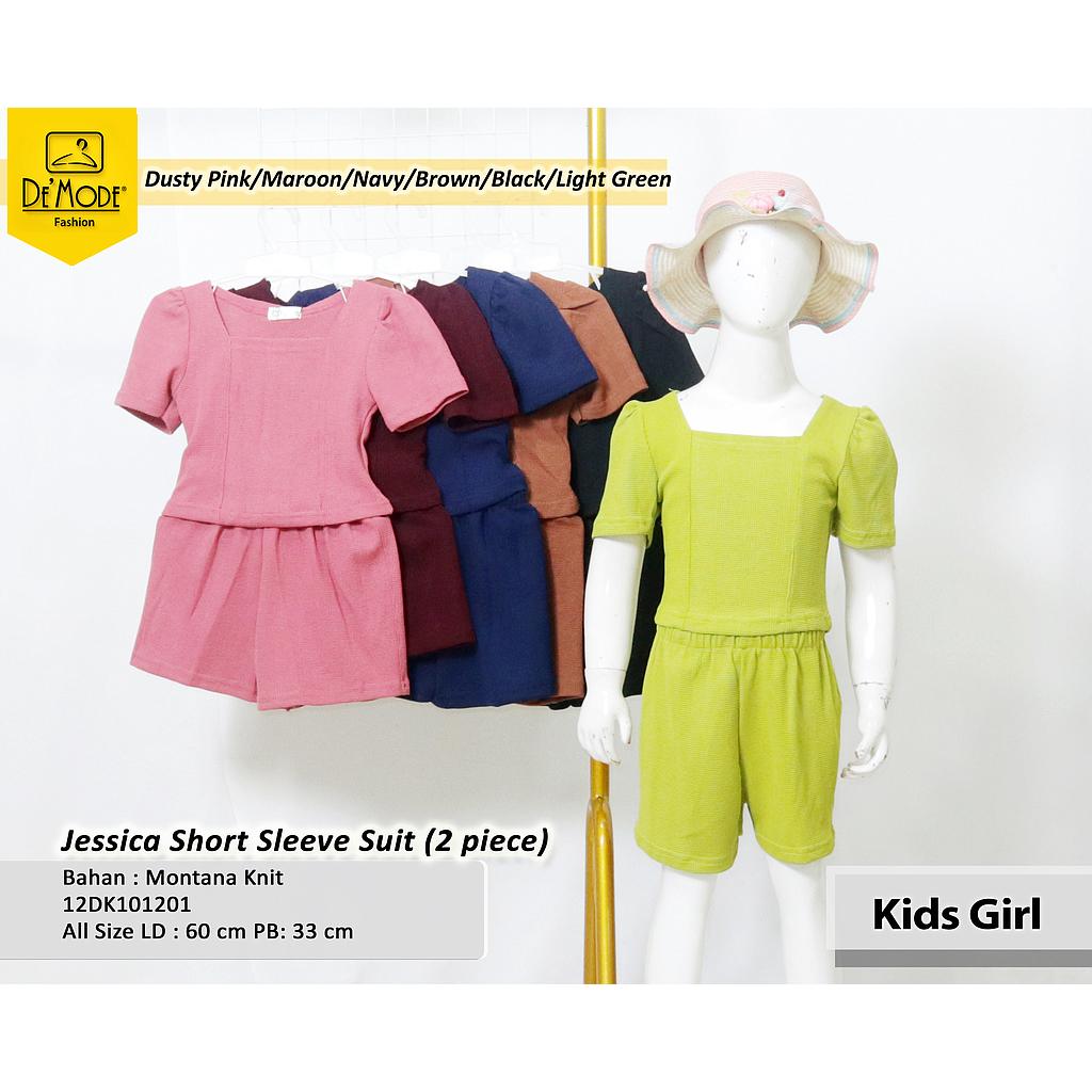 Jessica short Sleeve suit (2 piece) (DK101)