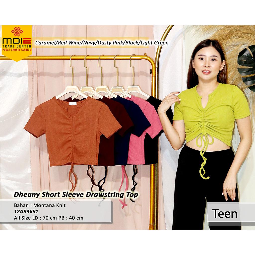 Dheany Short Sleeve Drawstring Top(AB368)