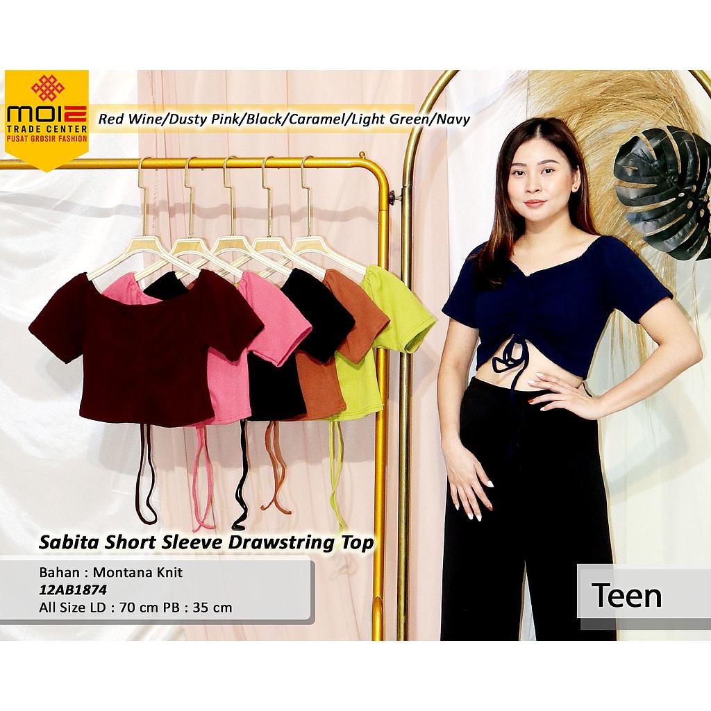 Sabita Short Sleeve Drawstring Top(AB187)