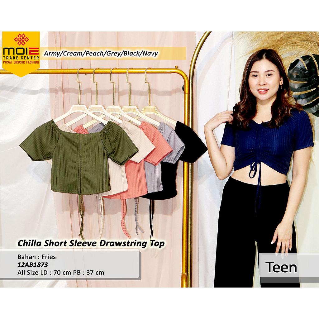 Chilla Short Sleeve Drawstring Top(AB187)