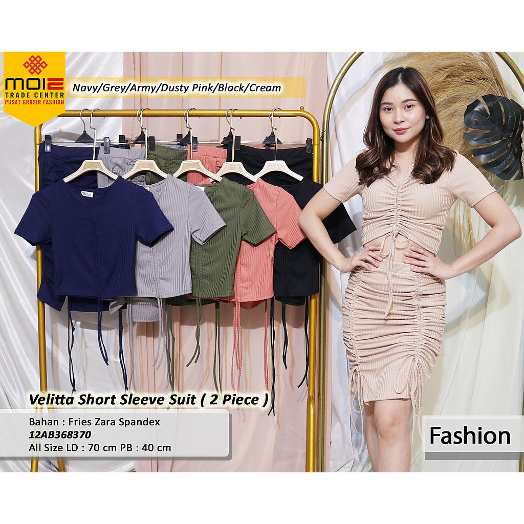 Velitta short sleeve suit ( 2piece ) (AB368)