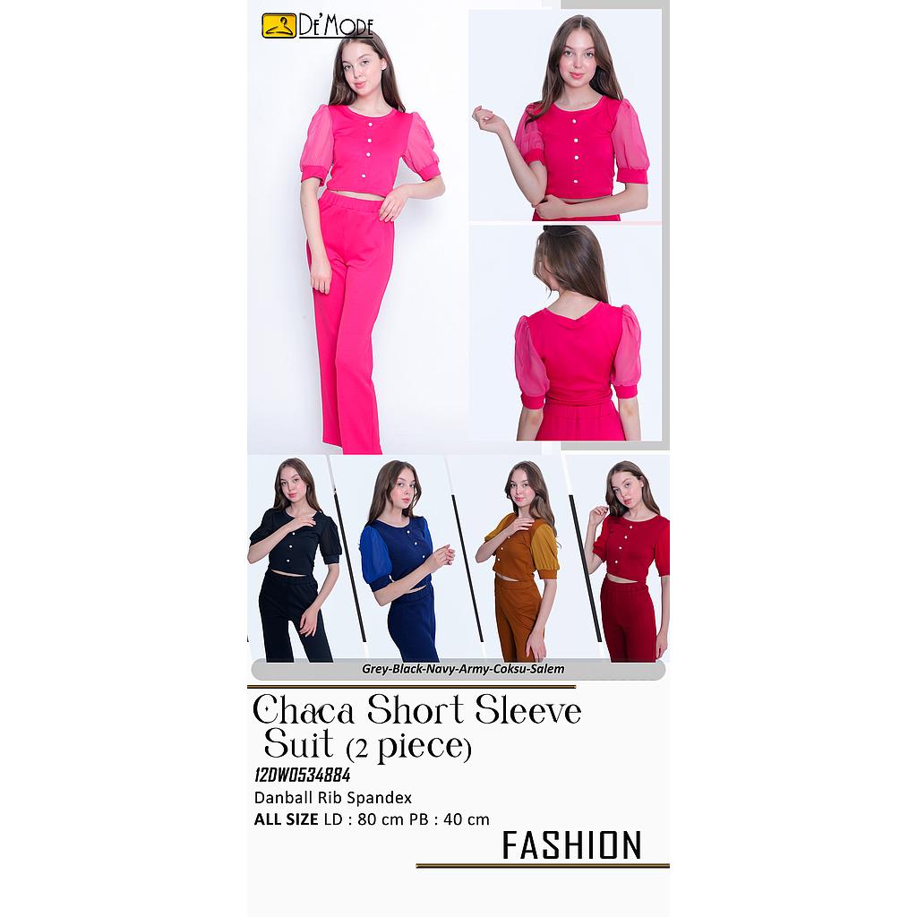 Chaca short sleeve suit (2 piece)(DW053)
