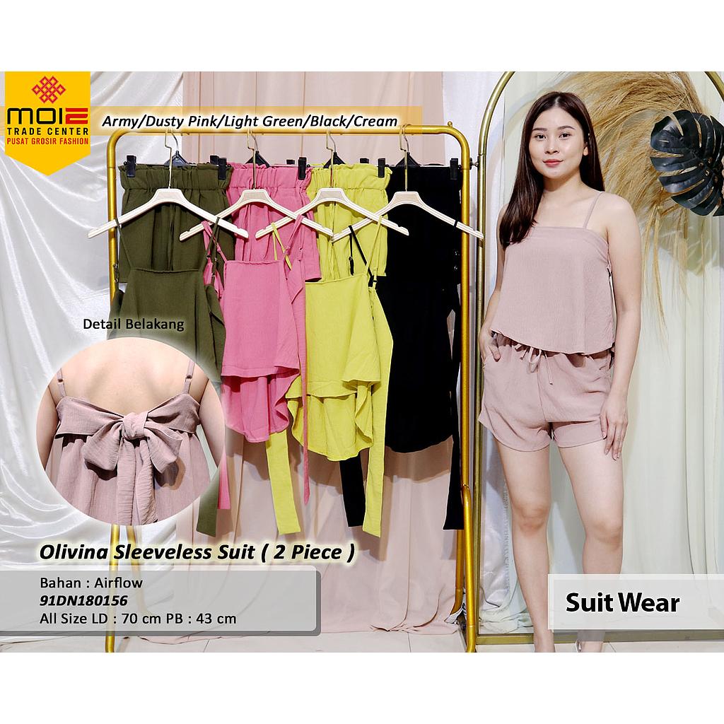 Olivina  Sleeveless Suit v(2 Piece) (DN180)