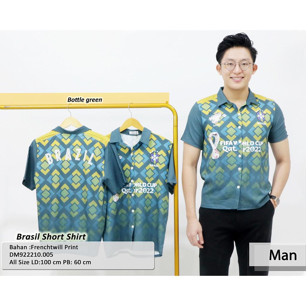 Brasil Short Sleeve Button Shirt(DM.005)