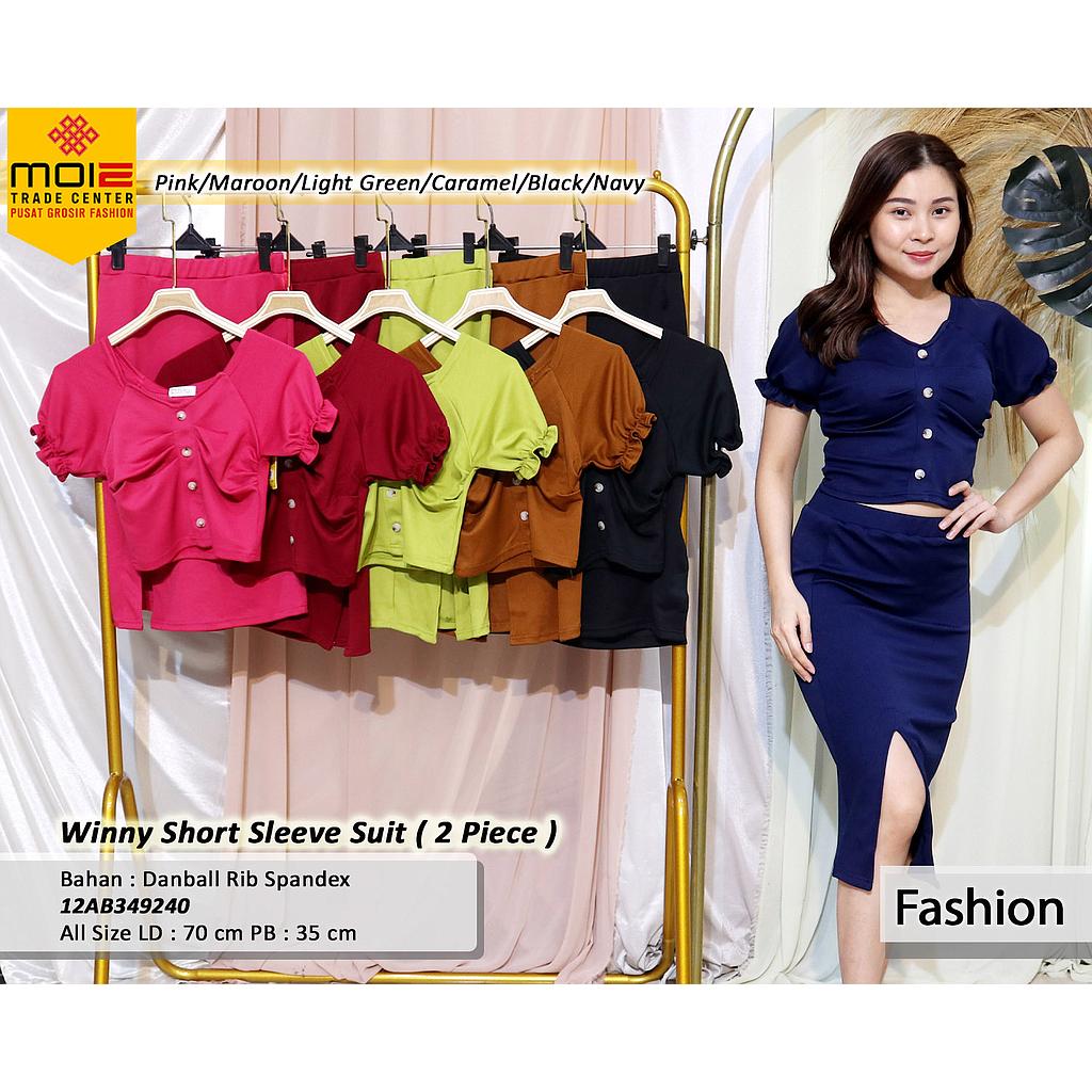 Winny short sleeve suit ( 2piece) (AB349)