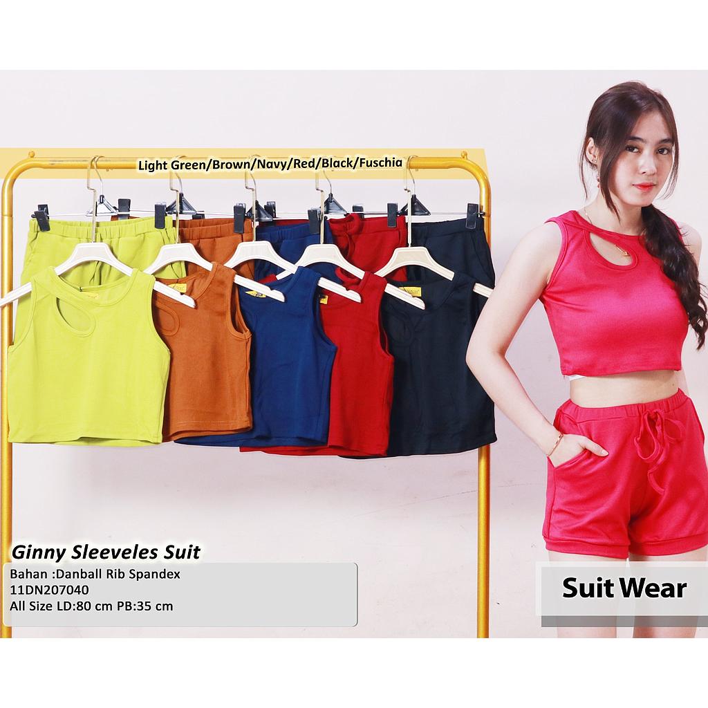 Ginny sleeveles suit ( 2 Piece )(DN207)