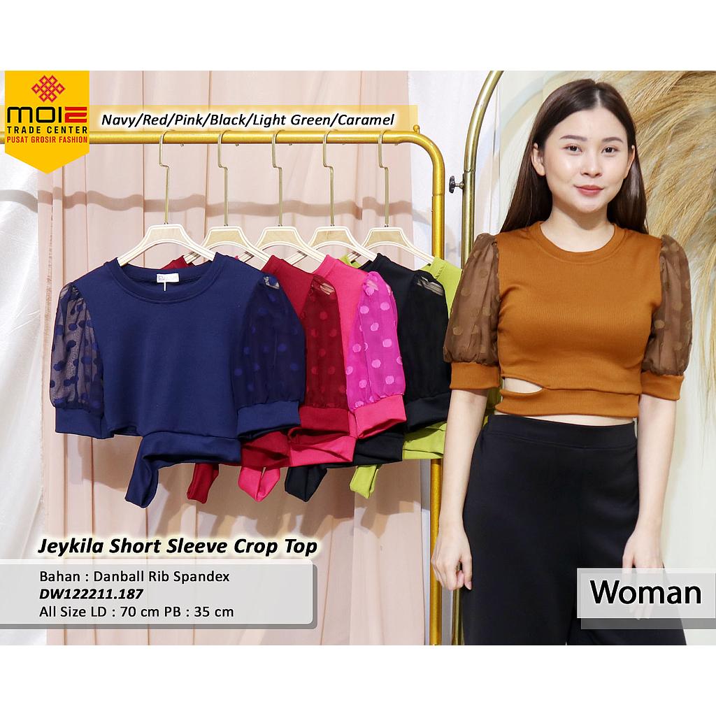 Jeykila  Short Sleeve Crop Top (DW.187)