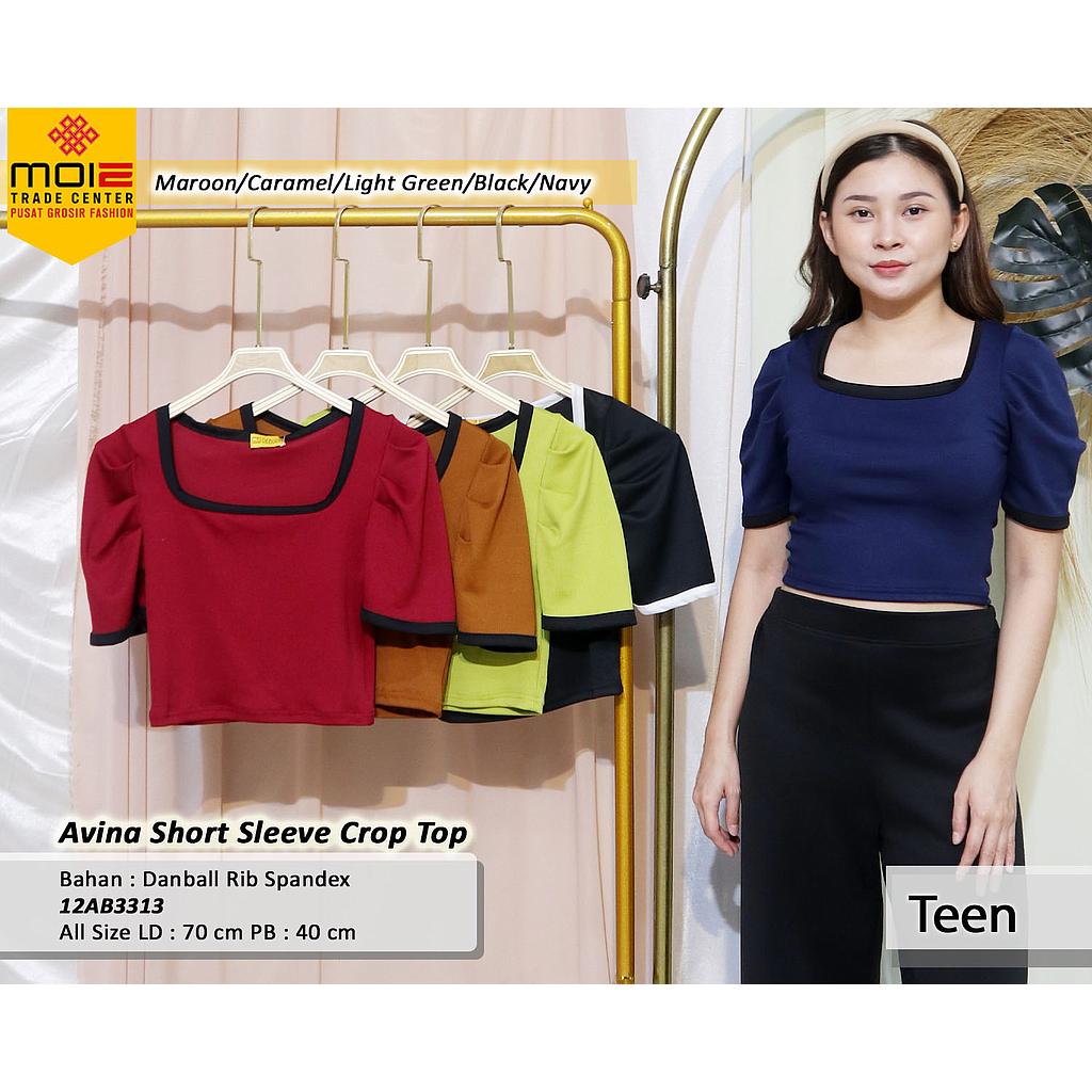 Avina Short Sleeve Crop Top (AB331)