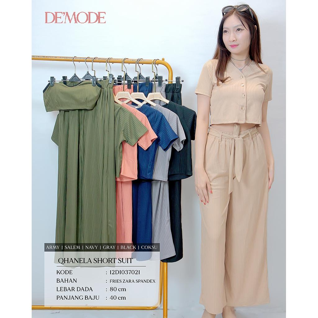 Qhanela Short Suit (3 Piece + Ribbon Belt )(DI037)