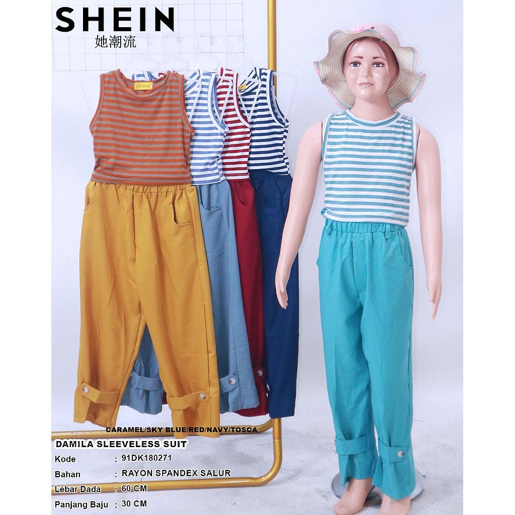 Damila sleeveless suit (2 piece) (DK180)