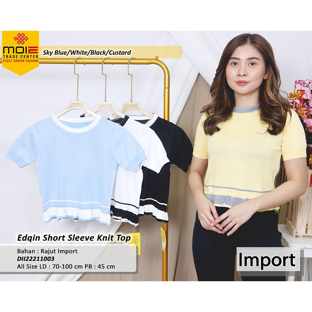Edqin Short sleeve knit top