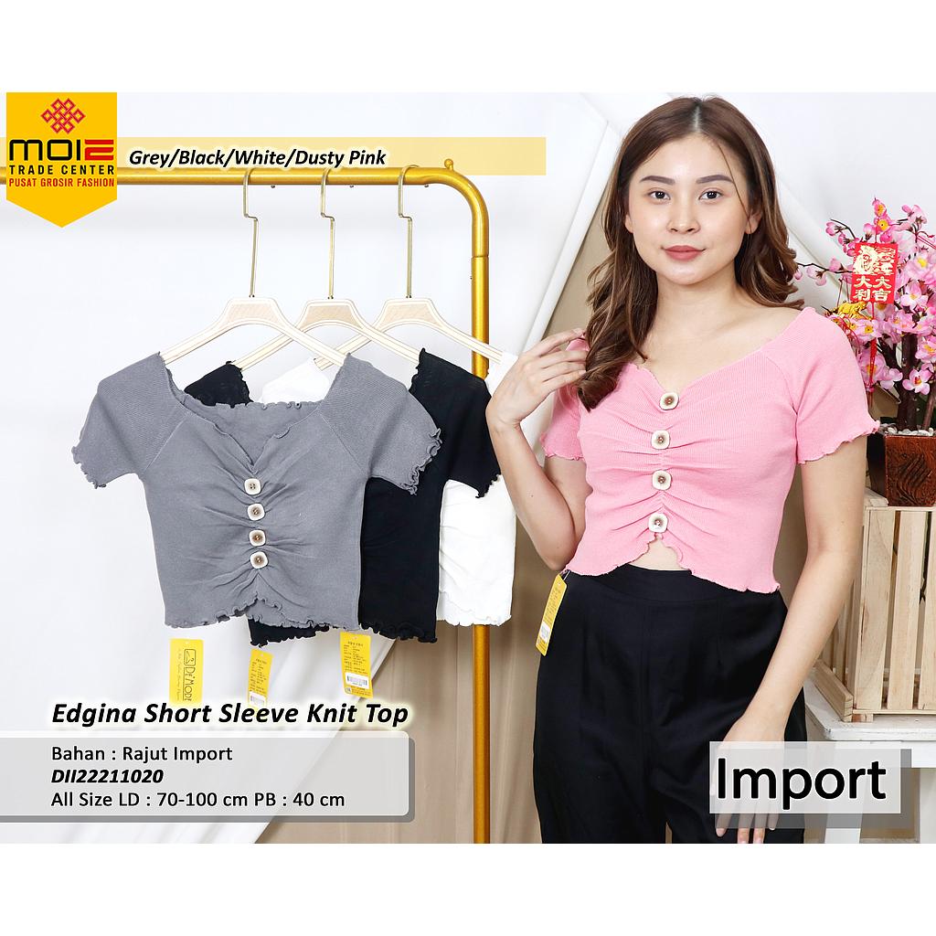 Edgina short sleeve knit top