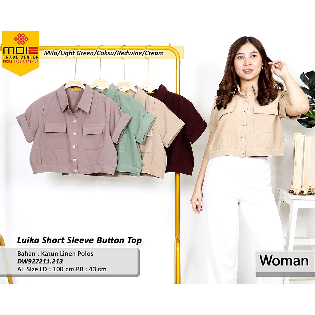 Luika Short Sleeve  Button Top (DW.213)