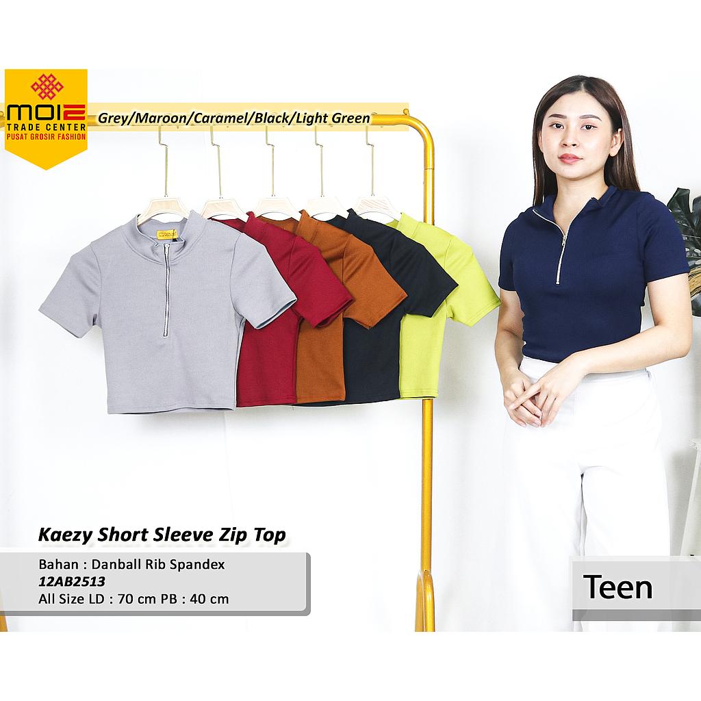 Kaezy short sleeve Zip top (AB251) 