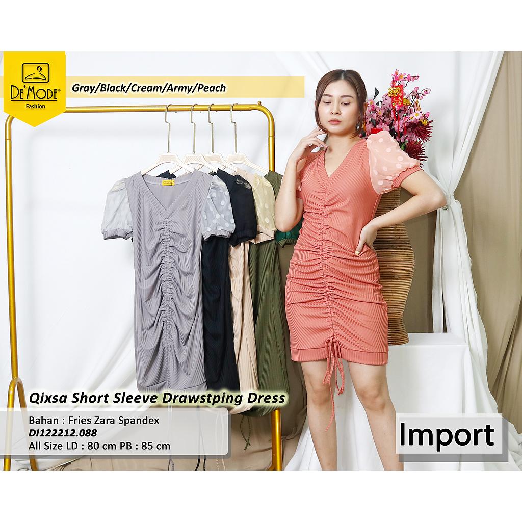 Qixsa Short Sleeve Drawstring Dress (DI.088)