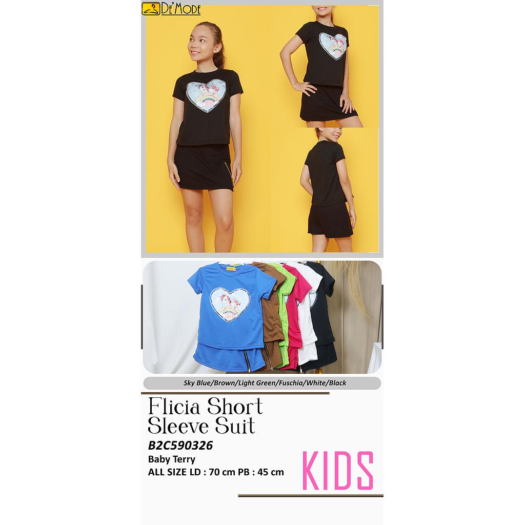 Flicia short sleeve suit ( 2 Piece ) (C590)