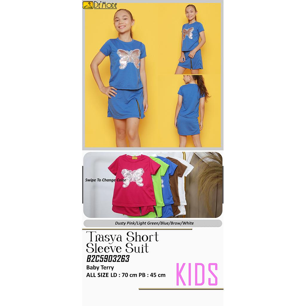 Trasya Short sleeve suit ( 2 Piece ) (C590)