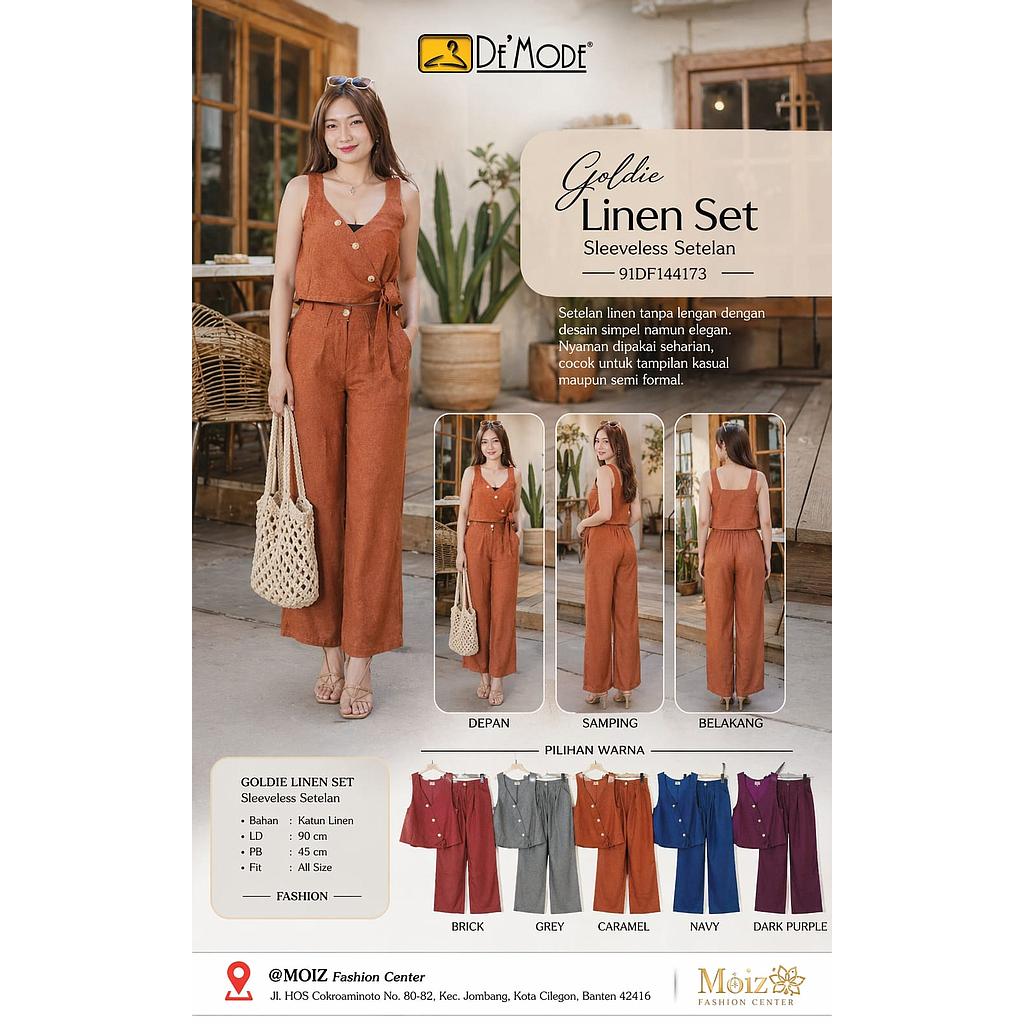 Goldie Sleeveless Suit ( 2 Piece )(DF144)