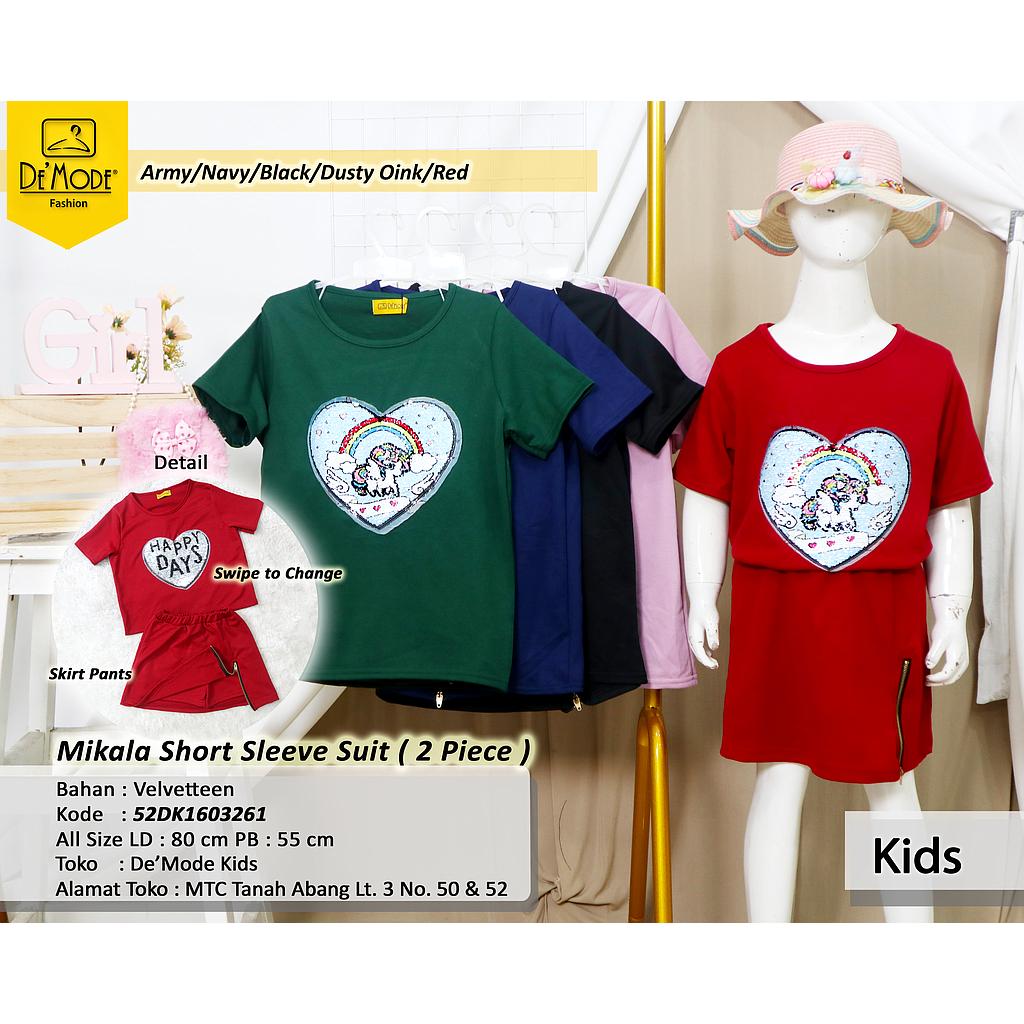 Mikala short sleeve suit  (2piece)  (DK160 )