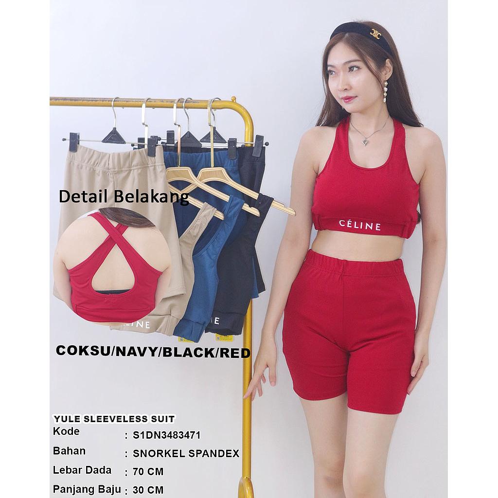Yule sleeveless suit  ( 2 Piece )  (DN348 )