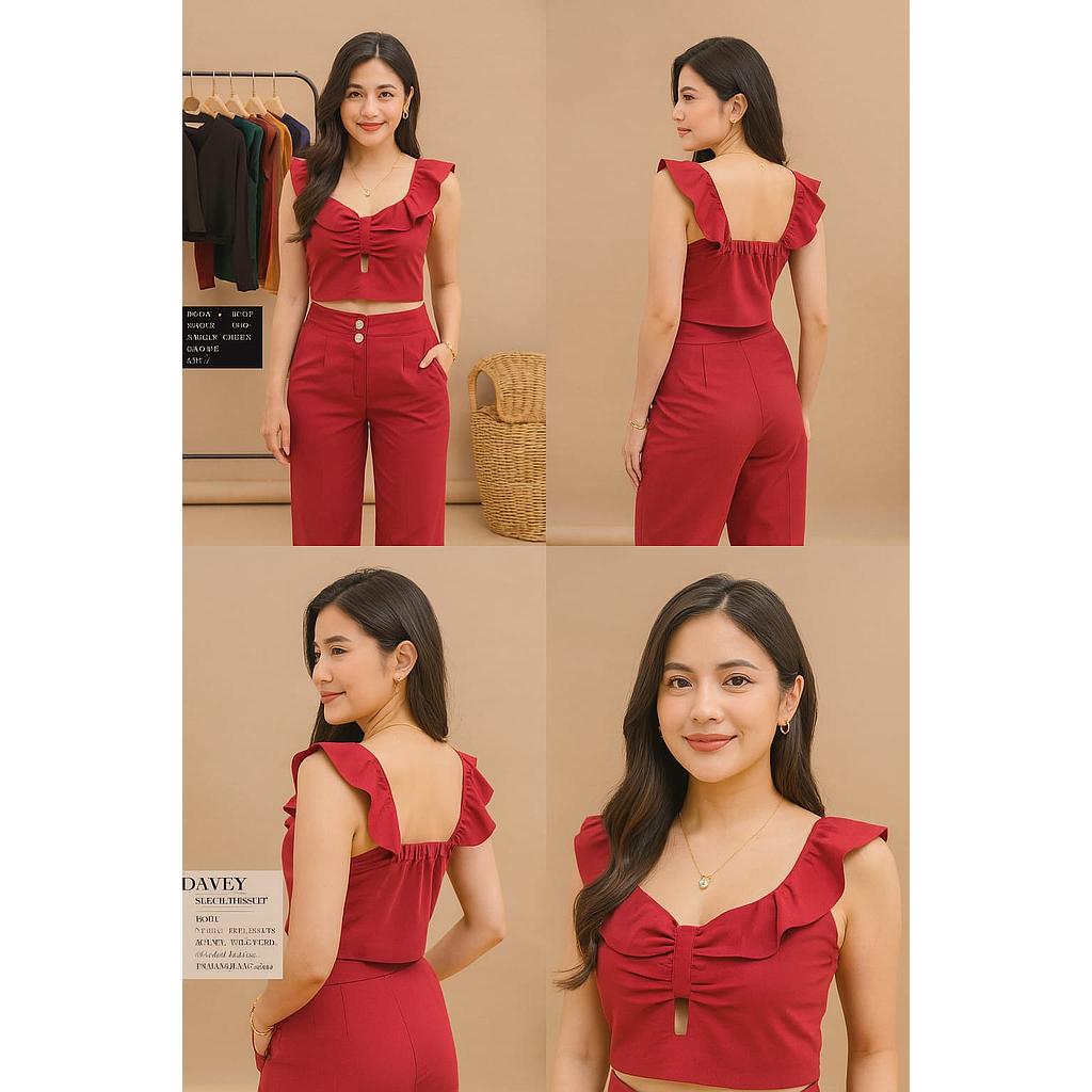Davey sleeveless suit (2piece) (DF.150)