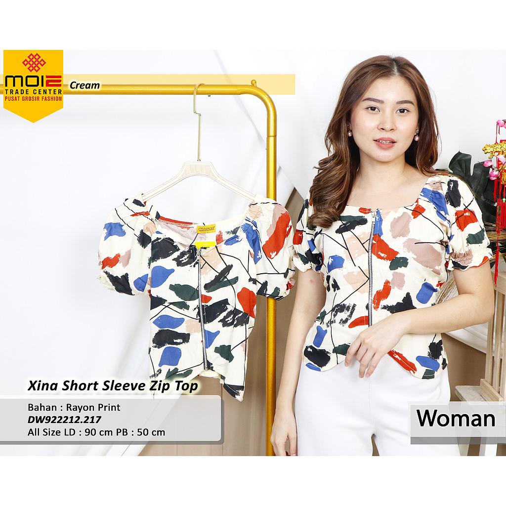 Xina short sleeve zip top (DW.217)