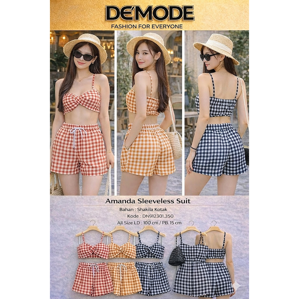 Amada sleeveless Suit (2 piece) (DN.350)