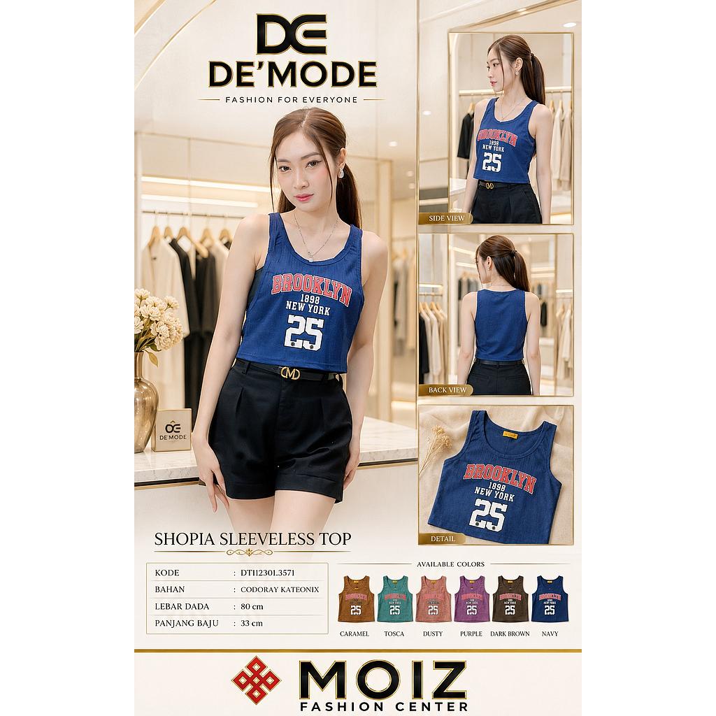  Shopia Sleevelees Top (DT357)