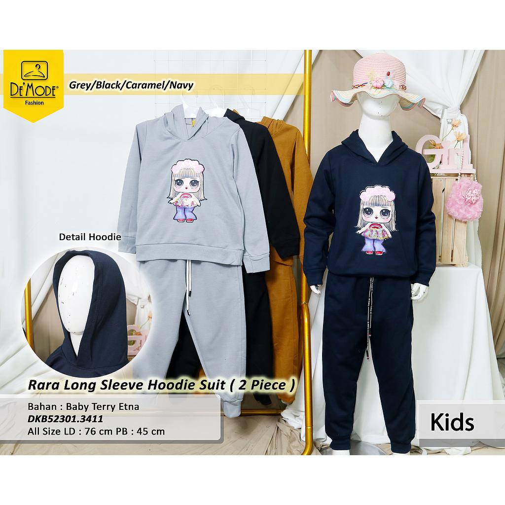 Rara Long sleeve hoodie Suit (2piece) (DK.341)