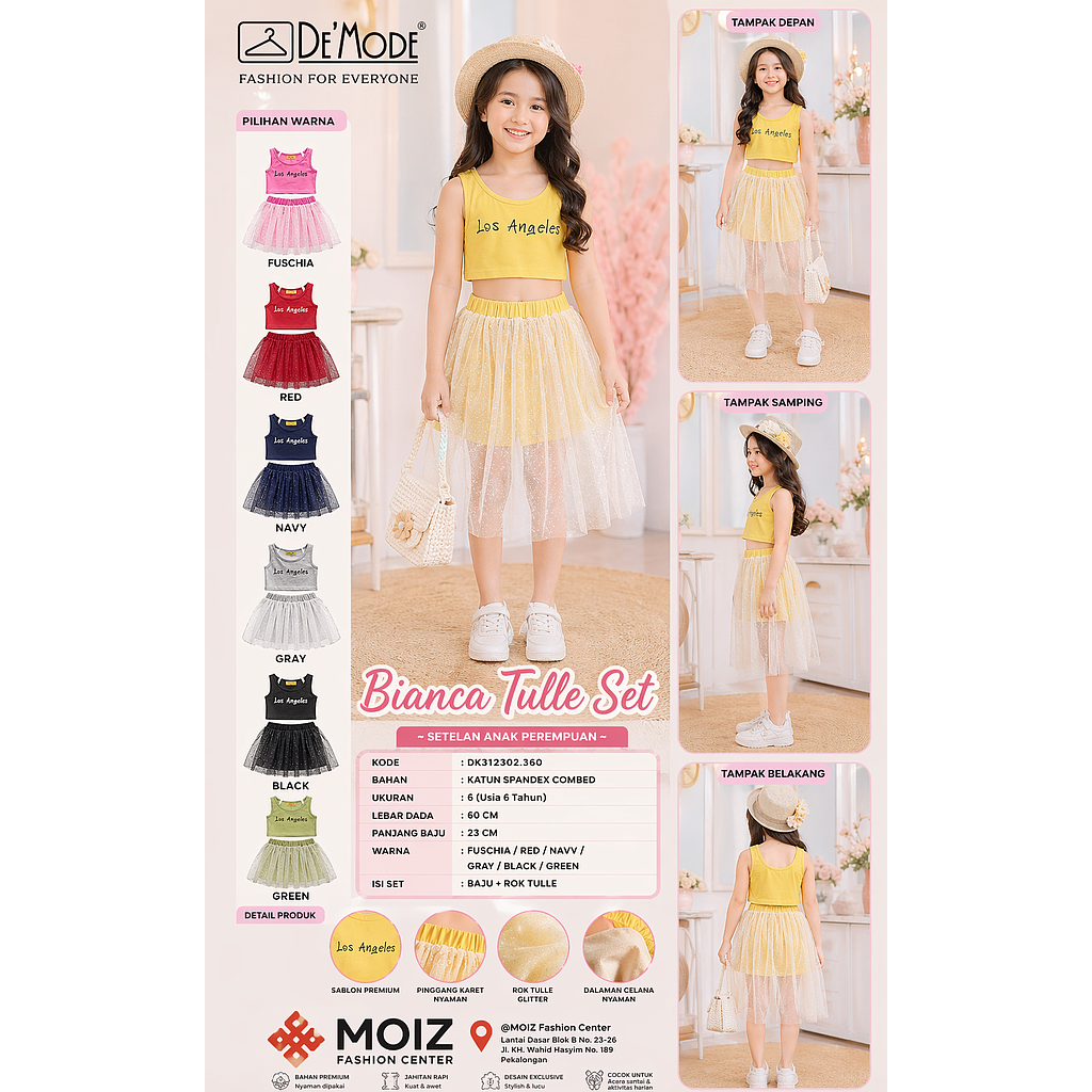 Bianca Sleeveless suit ( 2 piece ) (DK360)