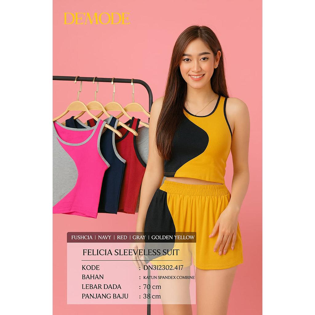 Felicia Sleeveless Suit (2 piece) (DN417)