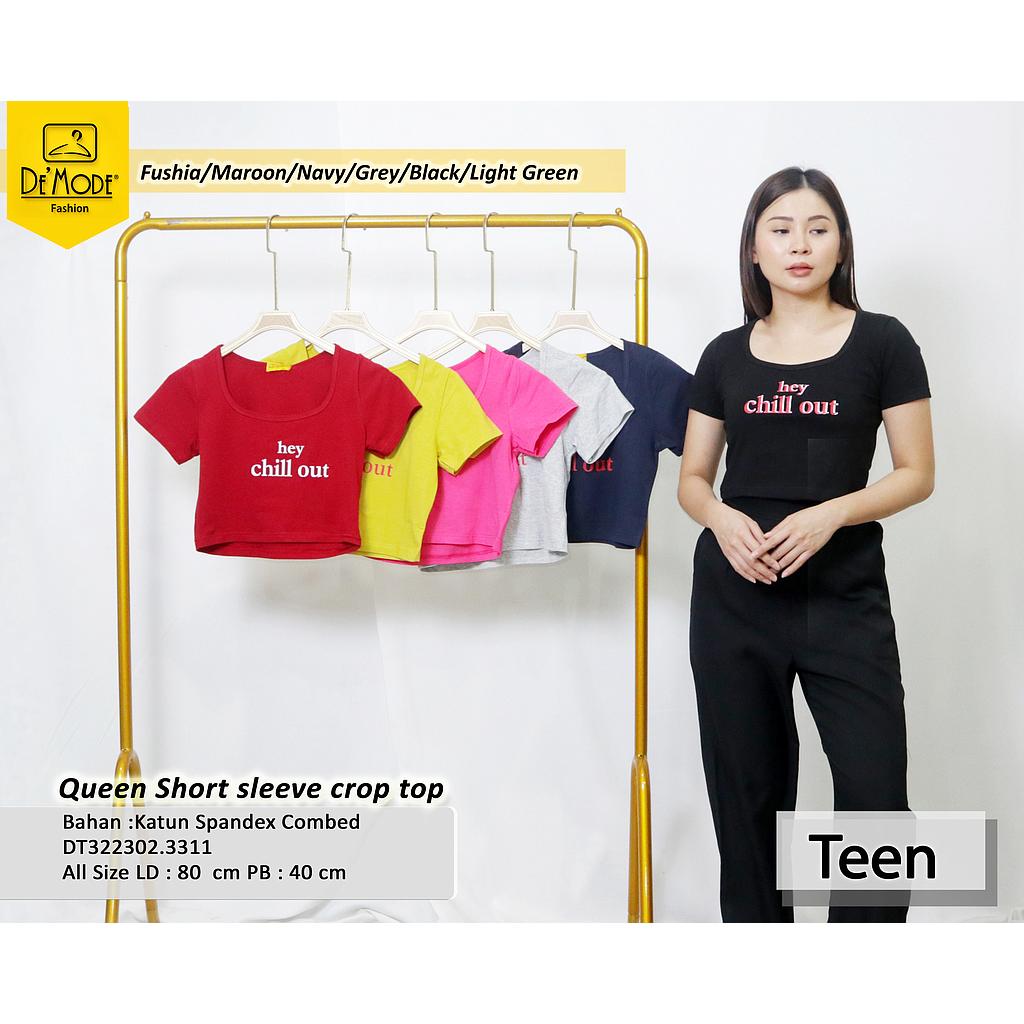 Queen short sleeve crop Top (DT331)