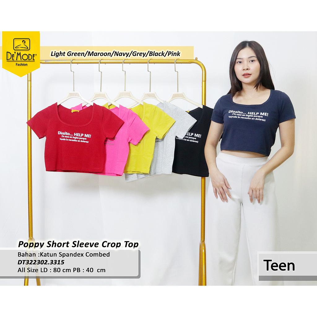 Poppy short sleeve crop top (DT331)
