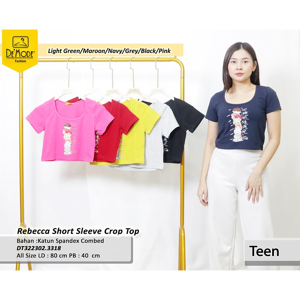Rebecca short sleeve crop top (DT331)