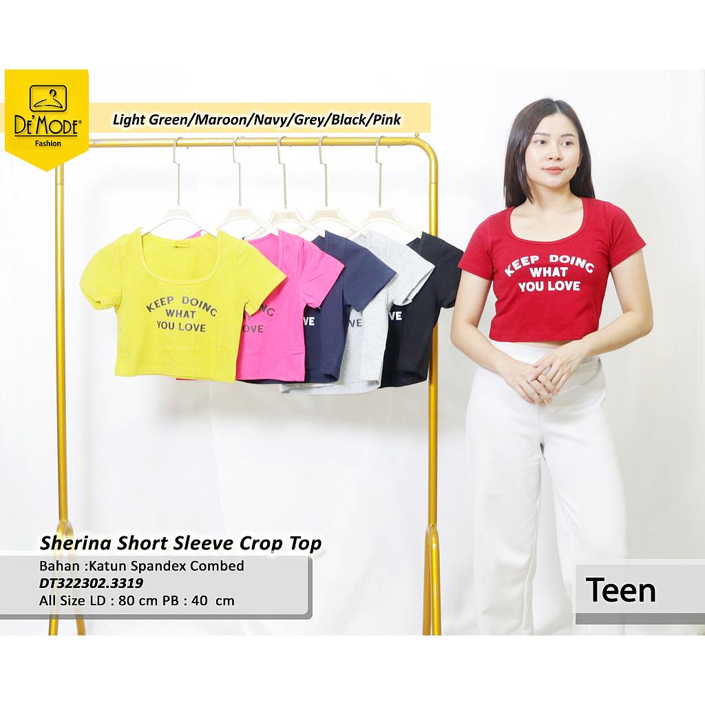 Sherina short sleeve crop top (DT331)