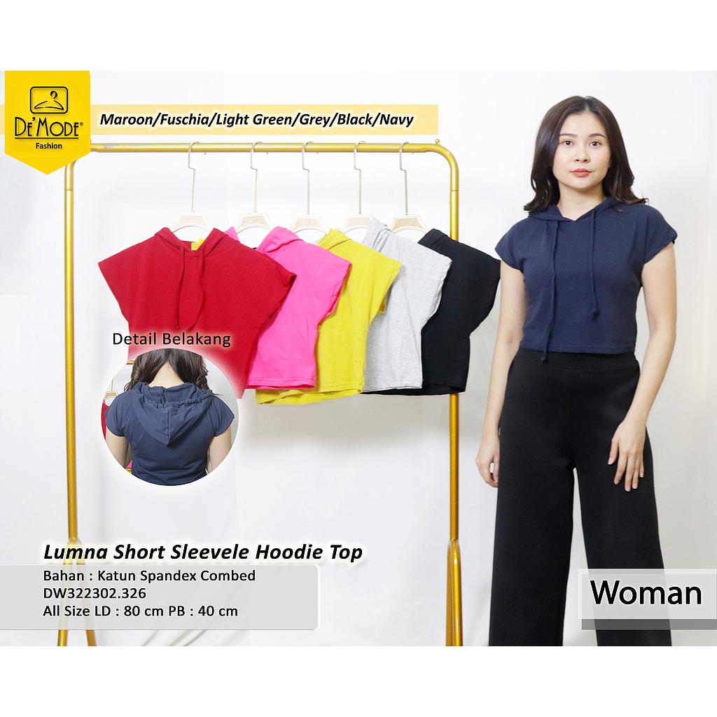 Lumna Short Sleeve Hoodie Top (DW326)