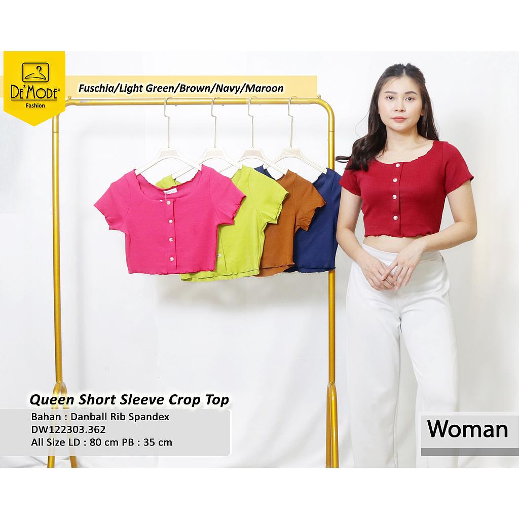 Queen Short Sleeve Crop Top(DW362)