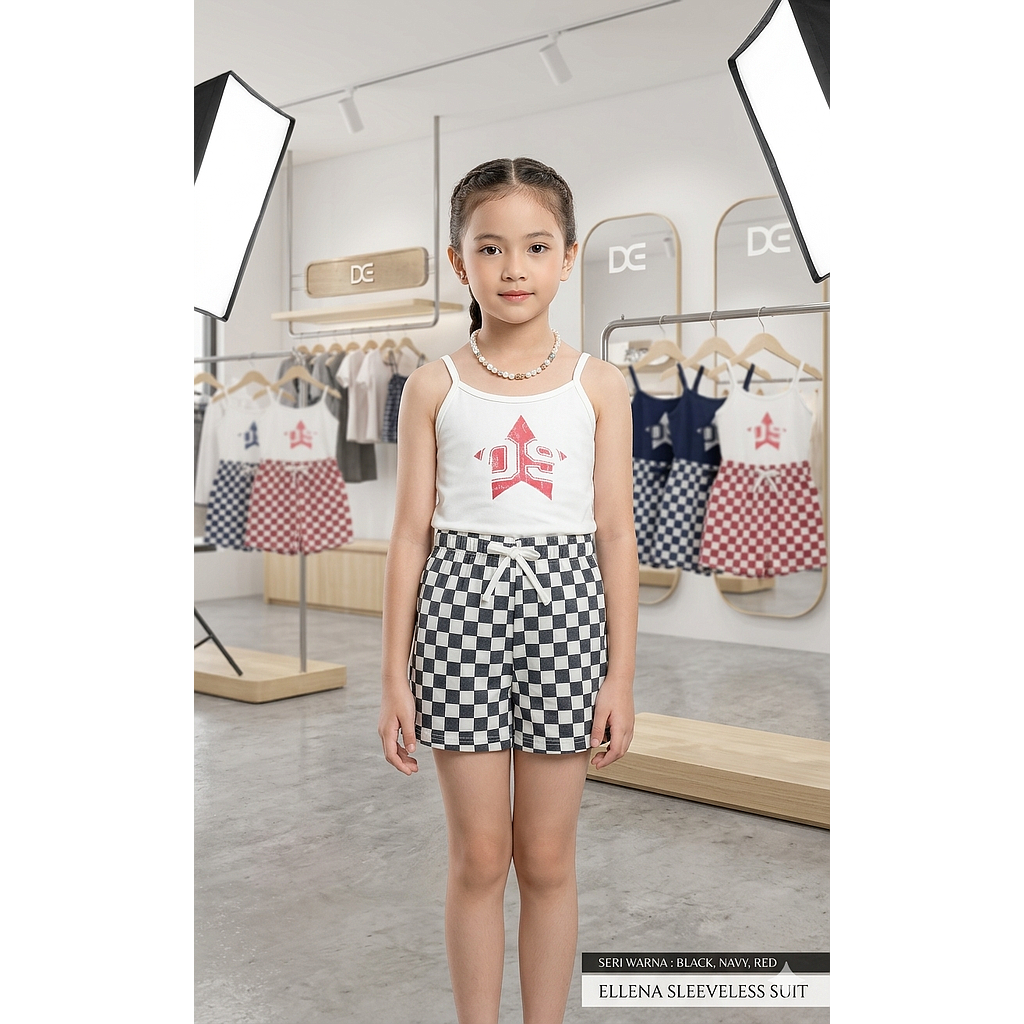  Ellena Sleeveless suit (2 piece) (DK398)