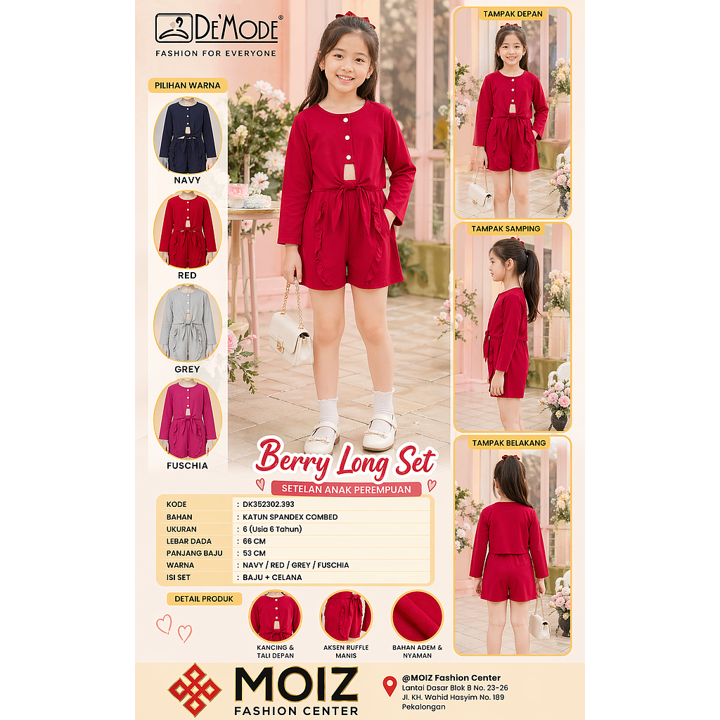 Berry Long  suit (2 piece) (DK393)