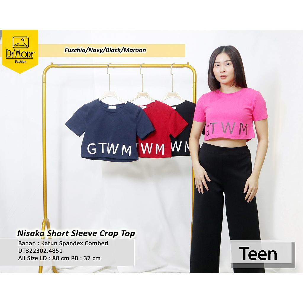 Nisaka short sleeve crop top (DT485)