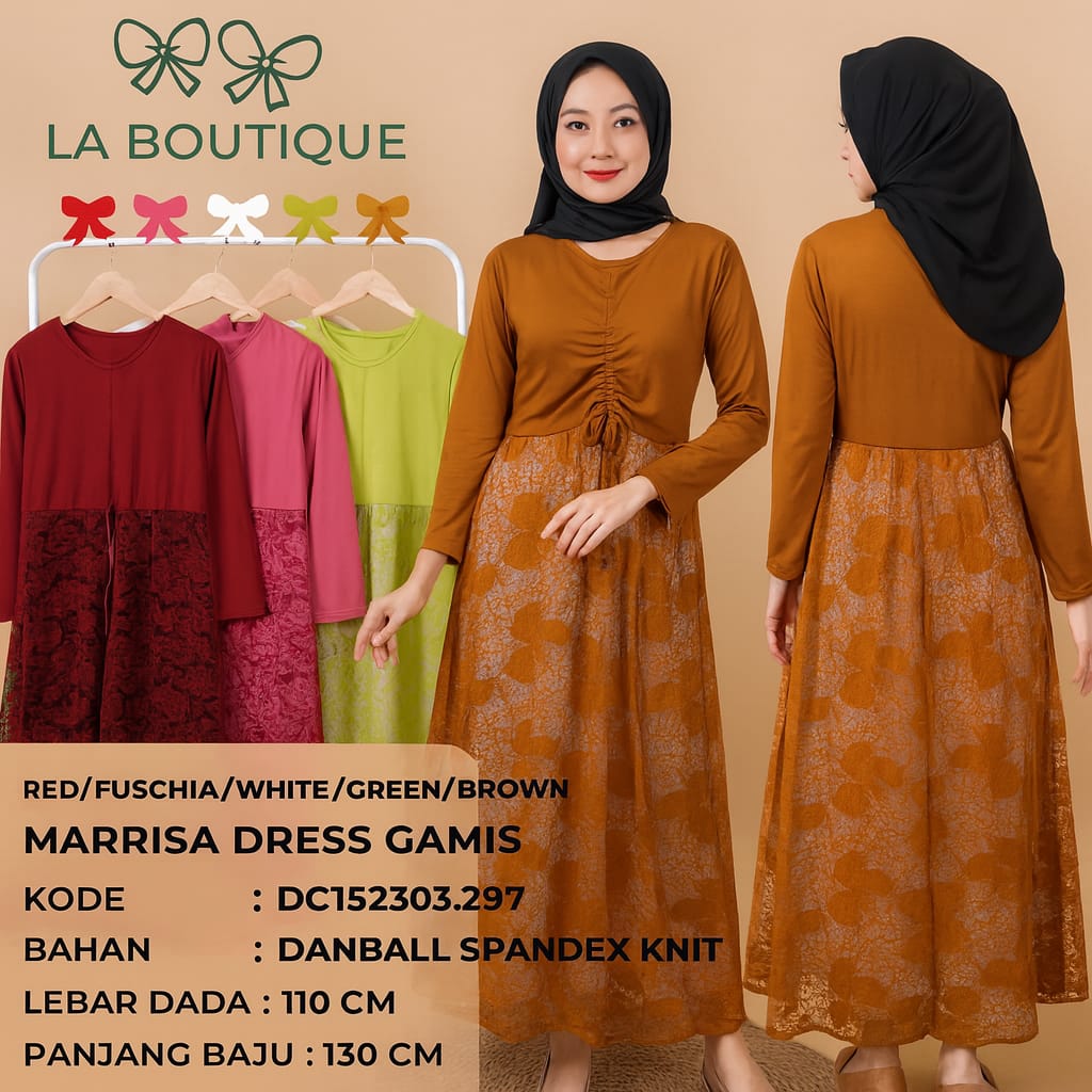  Marrisa dress gamis (DG297)