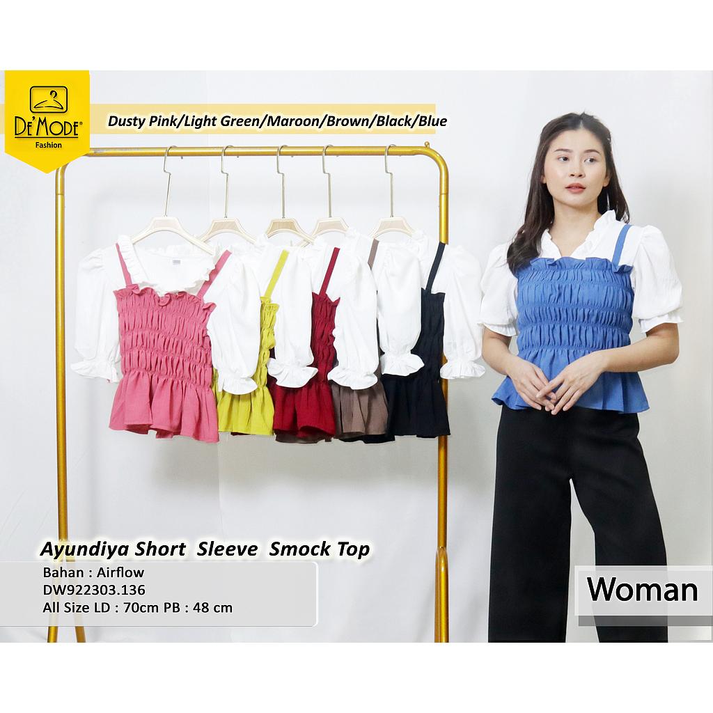  Ayundiya Short sleeve smock Top (DW136)