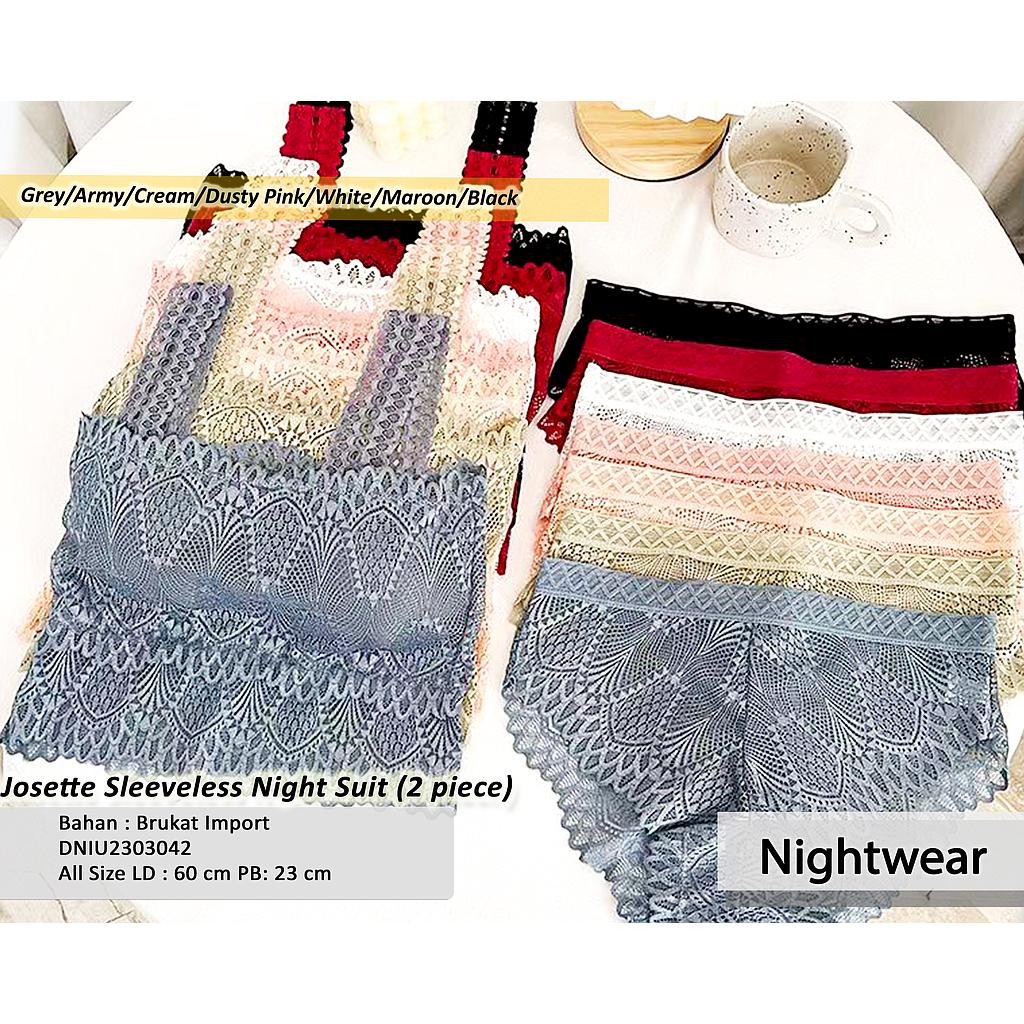 Josette Sleeveless Ngiht Suit (2 piece)