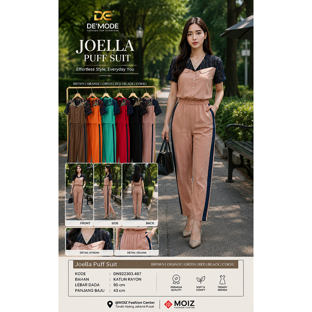 Joella Puff Suit (2piece) (DN467)