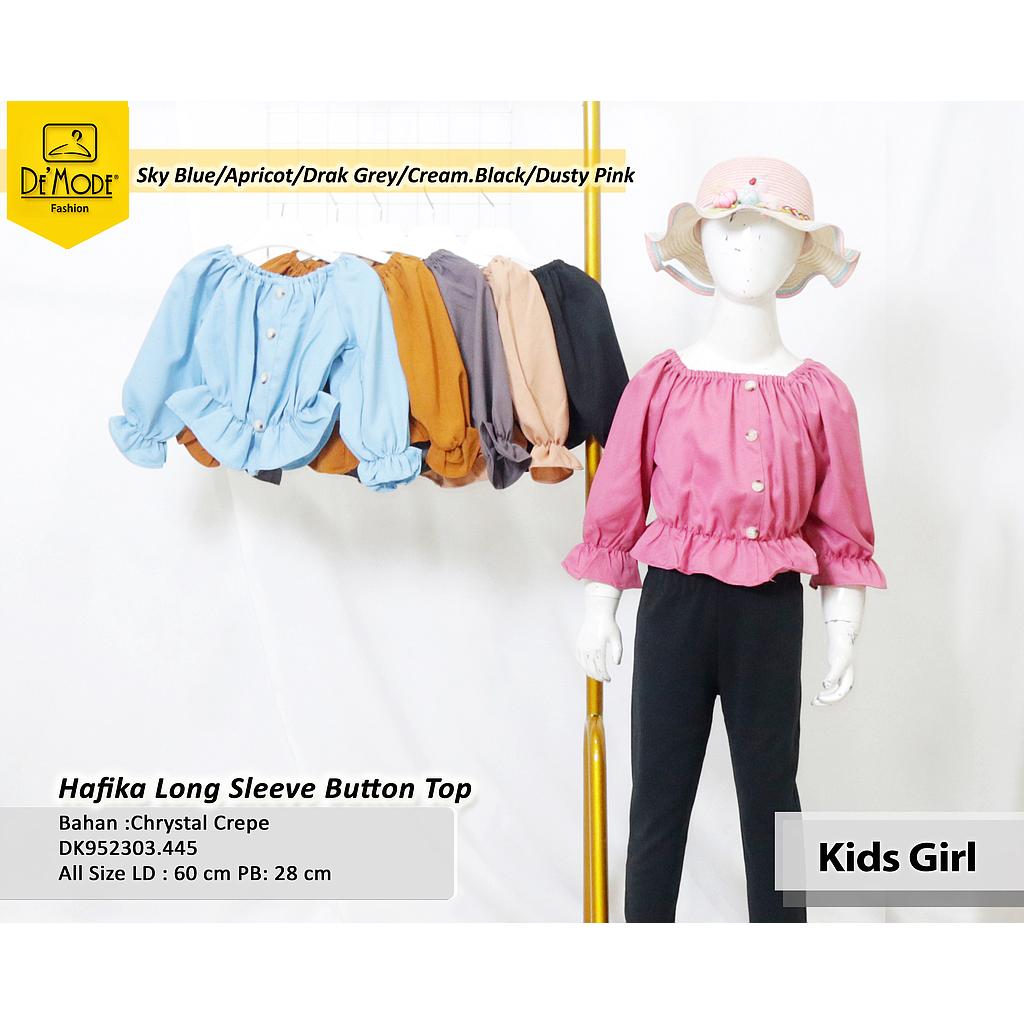 Hafika long Sleeve button top (DK445)