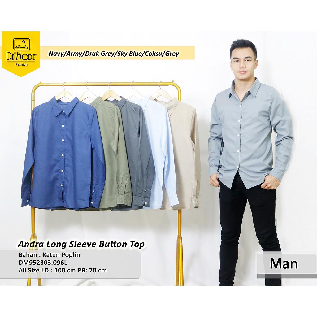  Andra Long Sleeve Button Top (DM096)
