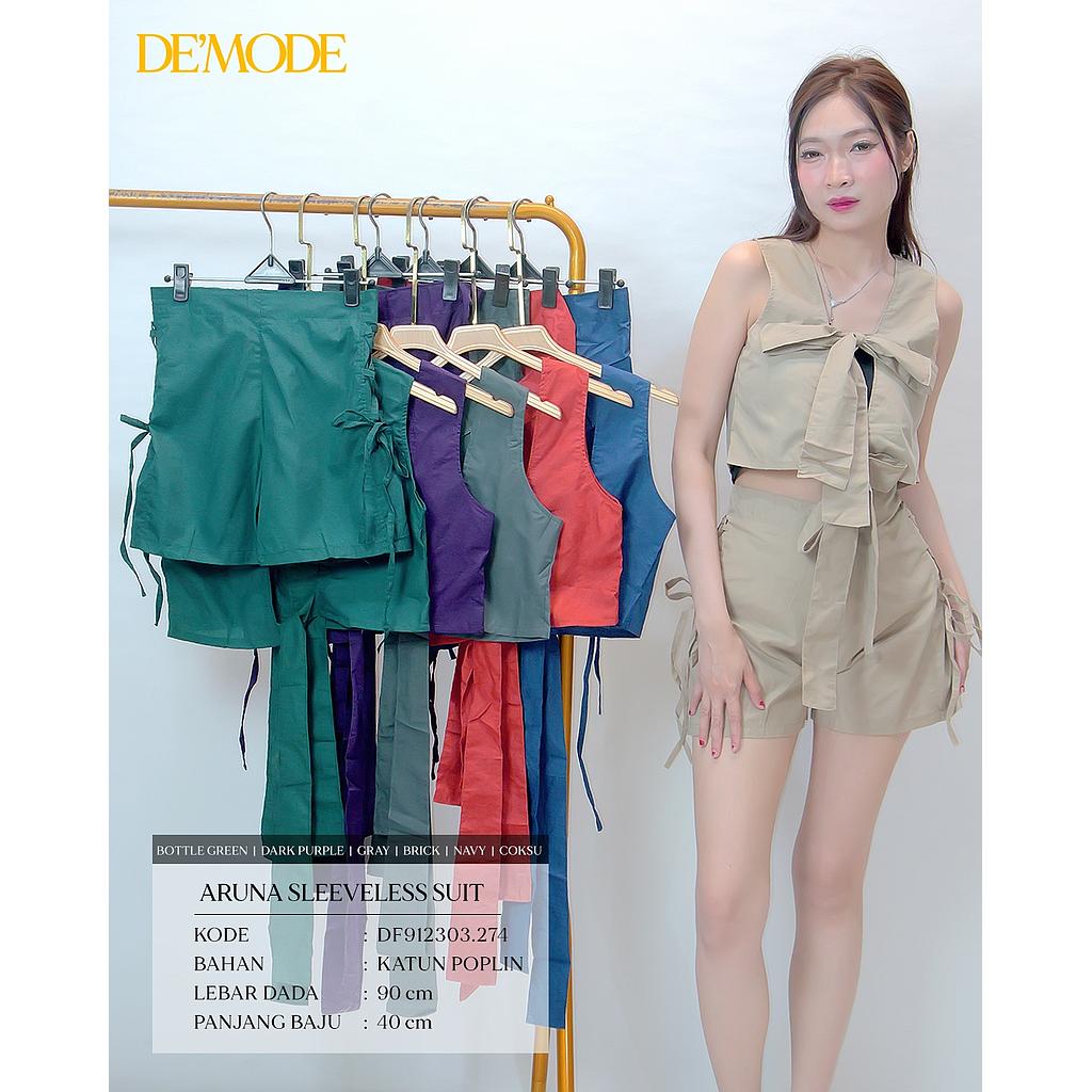 Aruna sleeveless suit (2pice) (DF274)