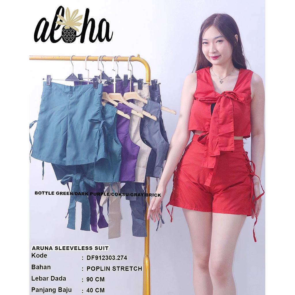 Aruna sleeveless suit (2pice) (DF274)