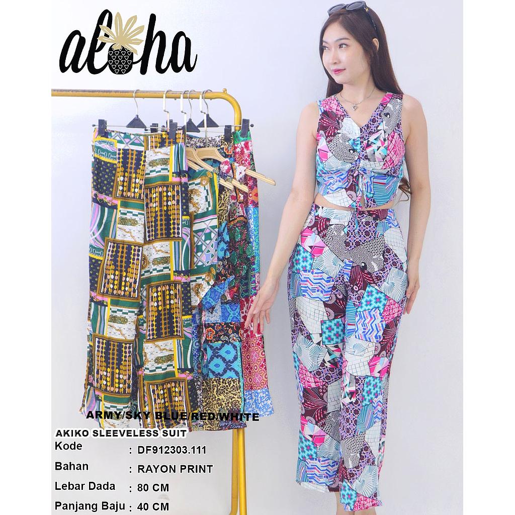 Akiko Sleeveless suit (2 piece ) (DF111)